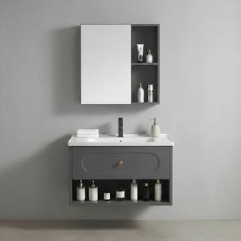Ensemble de meubles de salle de bain avec lavabo River 60cm Grey