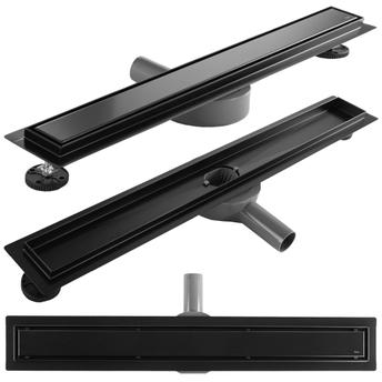 Caniveau de douche REA Neox pro drain linéaire Noir 90