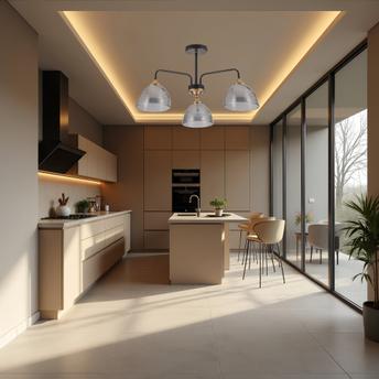 LAMPA SUFITOWA WISZĄCA G084-3C BLACK GREY