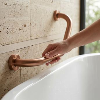 Vannas istabas stūra rokturis BRUSH COPPER
