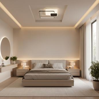 Lampa sufitowa APP1712-C plafon LED Czarna + pilot