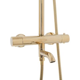 Thermostatic shower set Lungo Gold