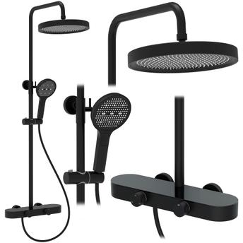 REA Creo Black Shower set
