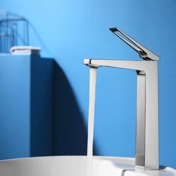 Robinet de lavabo Rea PARKER Nickel Brush INOX High