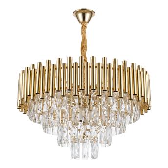 Lampa Wisząca z Kryształami SWE103-CP Złota