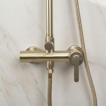 Zestaw natryskowy Rea Ontario Złoty Szczotkowany