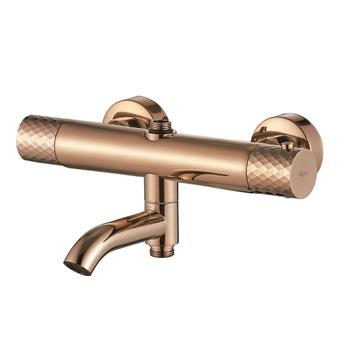 Thermostatic shower system Rea Lungo Diamond Copper