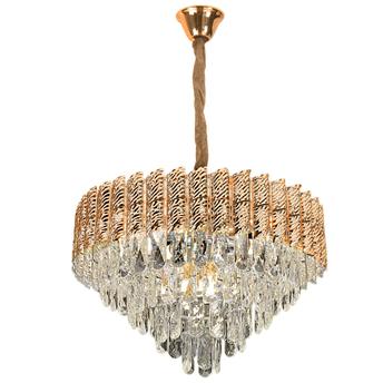 Lampa Wisząca z Kryształami G054-CP 50cm Złota