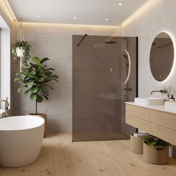 Kabina prysznicowa Walk-In Rea Flexi Brown / Black 120