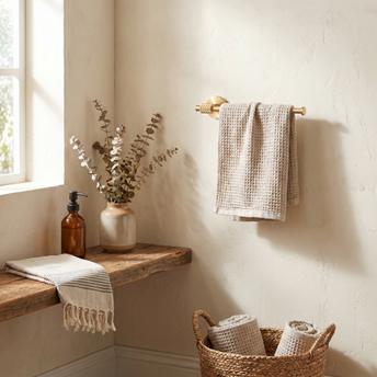 Percha de baño 29106 Rivo Brush Gold