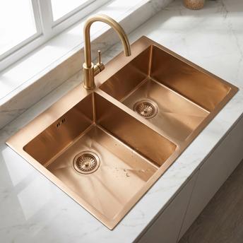 Νεροχύτης από μαύρο ατσάλι Joel BRUSH COPPER