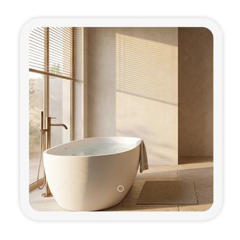 Zrcadlo LED 70x70cm TOP-2