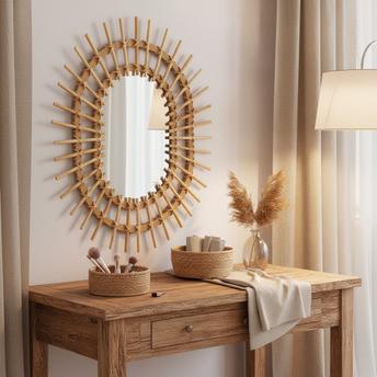 Lustro ścienne BOHO 49x57CM QDJ5749