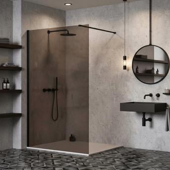 Tuš zaslon Rea Flexi Brown / Black 130