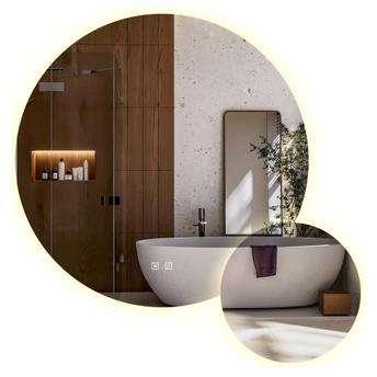 Miroir LED R-9045 90cm + 45cm