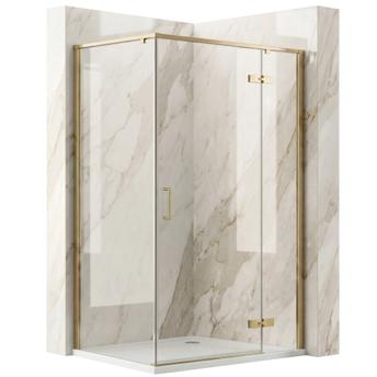 Shower enclosure Rea Bruno 100x80 Brush Gold