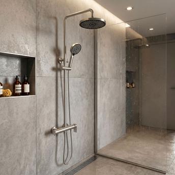 Conjunto de ducha Rea Hunter Brush Nickel