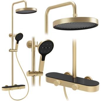 Shower set Rea Creo Brush Gold