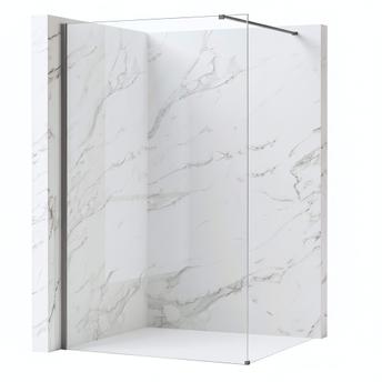 Tuš zaslon Rea Flexi Transparent / Titan 90