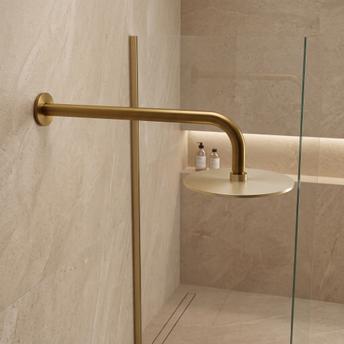 Bras de douche rond REA JS-9021 40cm Brush gold