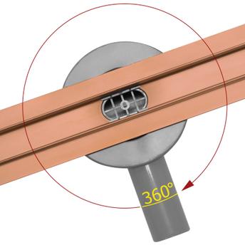 Odpływ Liniowy REA NEO SLIM PRO Miedź Szczotkowana 60