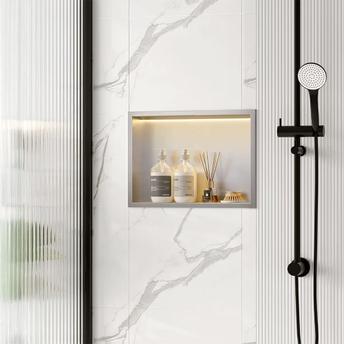 KYLPYHUONEHYLLY LED 30x45 steel brush