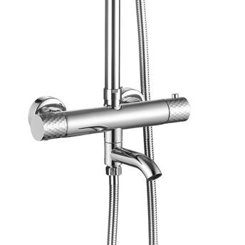 Thermostatic shower system Rea Lungo Diamond Chrome