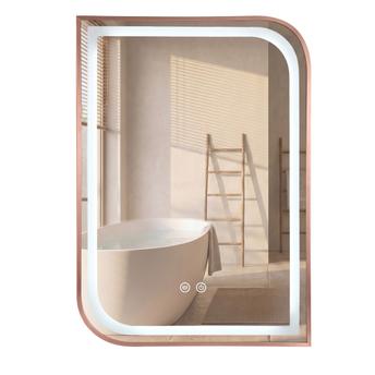 Ogledalo LED ZONE 70x50 BRUSH  ROSE GOLD