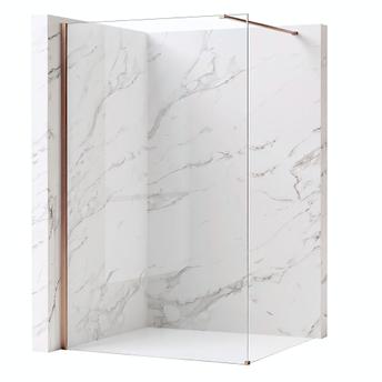Kabina prysznicowa Walk-In Rea Flexi Transparent / Brush Copper 100