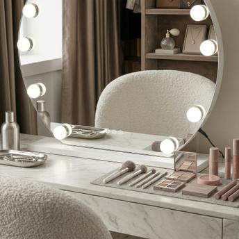 Zrcadlo LED HOLLYWOOD White 50 cm