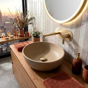 Grifo empotrado oculto REA Arcos Brush Gold