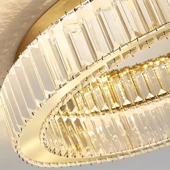 LAMPA KRYSZTAŁOWA PLAFON APP1724-C 60cm ZŁOTA SZCZOTKOWANA