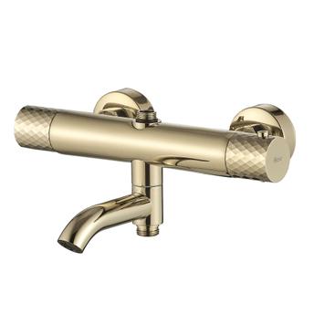 Thermostatic shower system Rea Lungo Diamond Gold