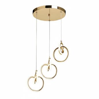 LAMPA SUFITOWA WISZĄCA LED LHJ093-3CP ZŁOTA