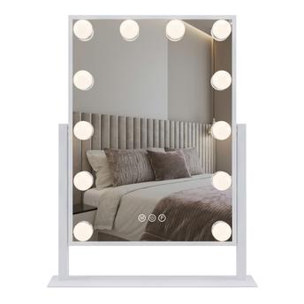 LUSTRO ŚCIENNE LED HOLLYWOOD White 30x40