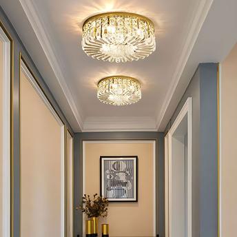 LAMPA KRYSZTAŁOWA PLAFON APP1728-6C 50 cm ZŁOTA