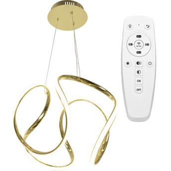 Lampa Sufitowa Wisząca Nowoczesna LED + PILOT APP386-CP Złota
