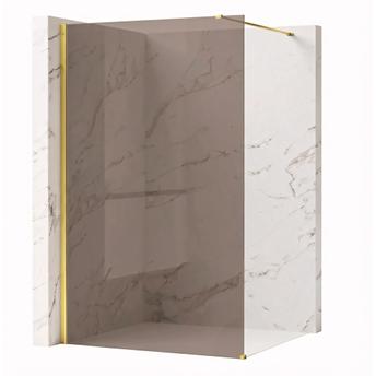 Shower screen Rea Flexi Brown / Gold 120