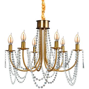 Lampa Kryształowa Żyrandol APP765-6CP Złota