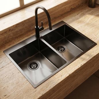 Νεροχύτης από μαύρο ατσάλι Rea Joel Black