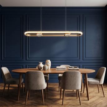 LAMPA SUFITOWA WISZĄCA LED G159-CP ZŁOTA