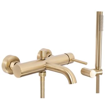Bathroom faucet Rea Lungo Brush Gold
