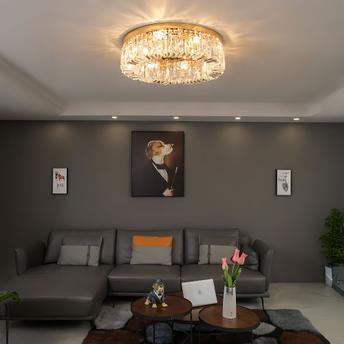 LAMPA KRYSZTAŁOWA PLAFON APP1729-8C 60 cm ZŁOTA