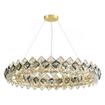 Lampa Wisząca z Kryształami SWE094-CP 60cm Złota