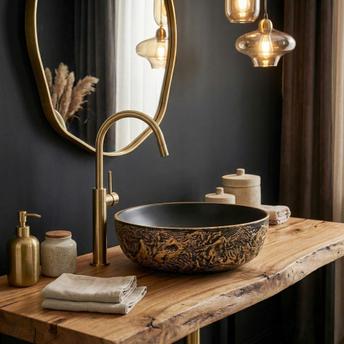 Aufsatzwaschbecken Rea Babilon Gold