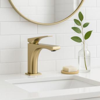 Bathroom faucet Rea Joe Brush Gold low