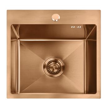 Stainless steel sink Leo 40 BRUSH COPPER