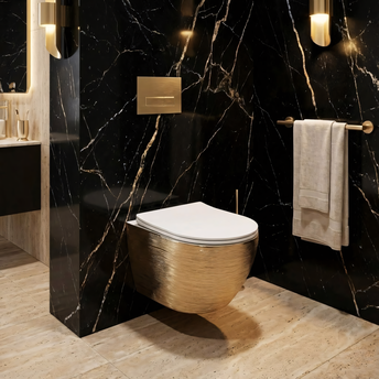 Zidna WC školjka Carlo Flat Brush Gold