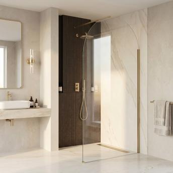 Shower screen Rea Heaven Brush Gold 110