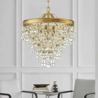 Lampa kryształowa wisząca APP1621-3CP Gold